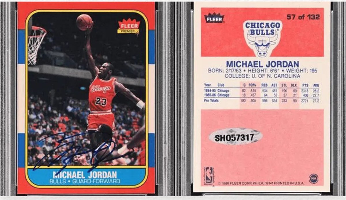 EXCLUSIVE: Michael Jordan, in a single signing for a single collector, autographed 10 1986 Fleer rookies. We know at least 6 were PSA 10s that got 10 autos and three had some inscription. Here’s what else we know 👇 cllct.com/sports-collect…