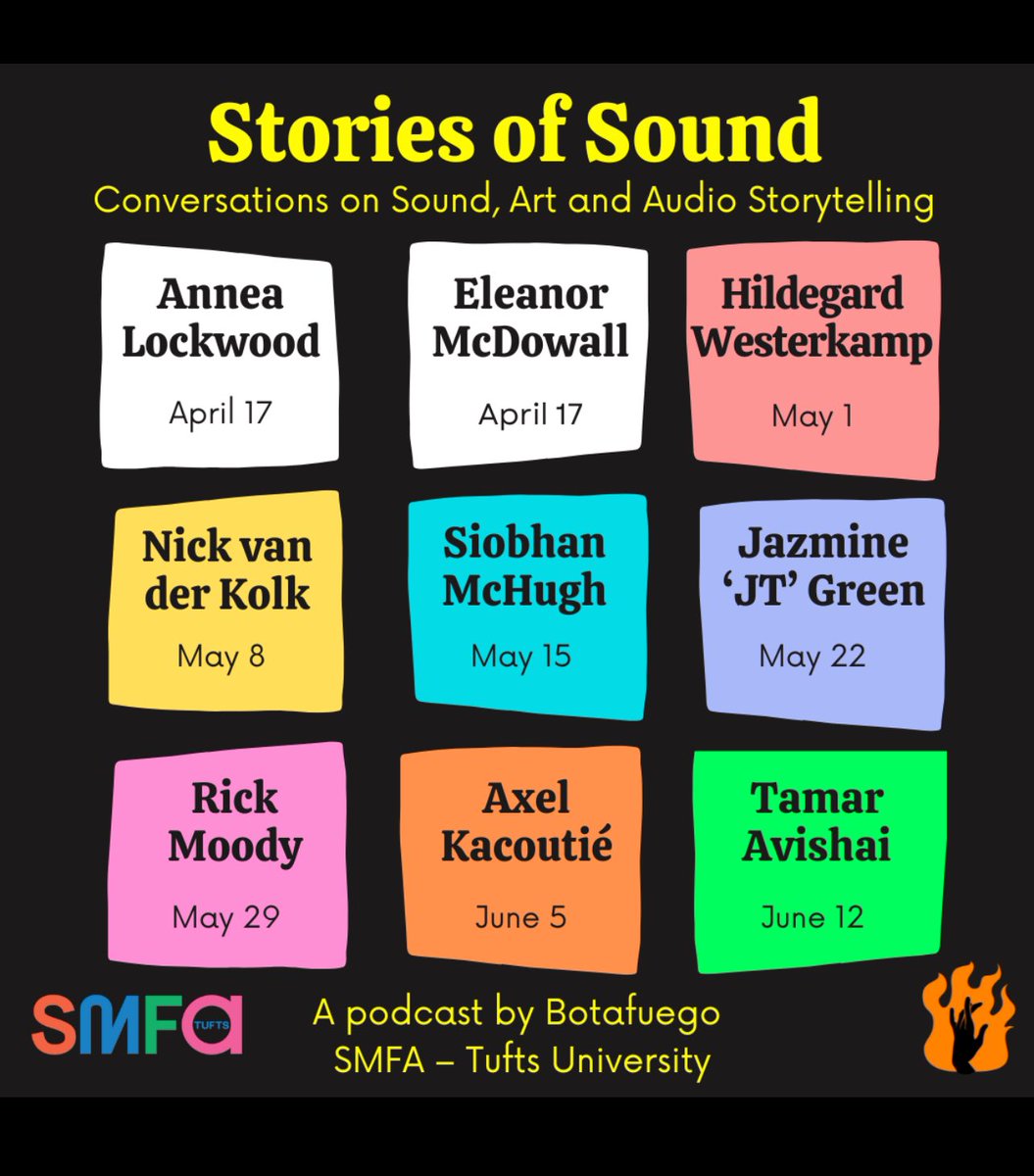 Thrilled to be part of this amazing series on sound art and #audiostorytelling! First eps up now. Made by Riccardo Giacconi & Tufts Uni Boston 👏👏 
 open.spotify.com/episode/5Mn3ya…