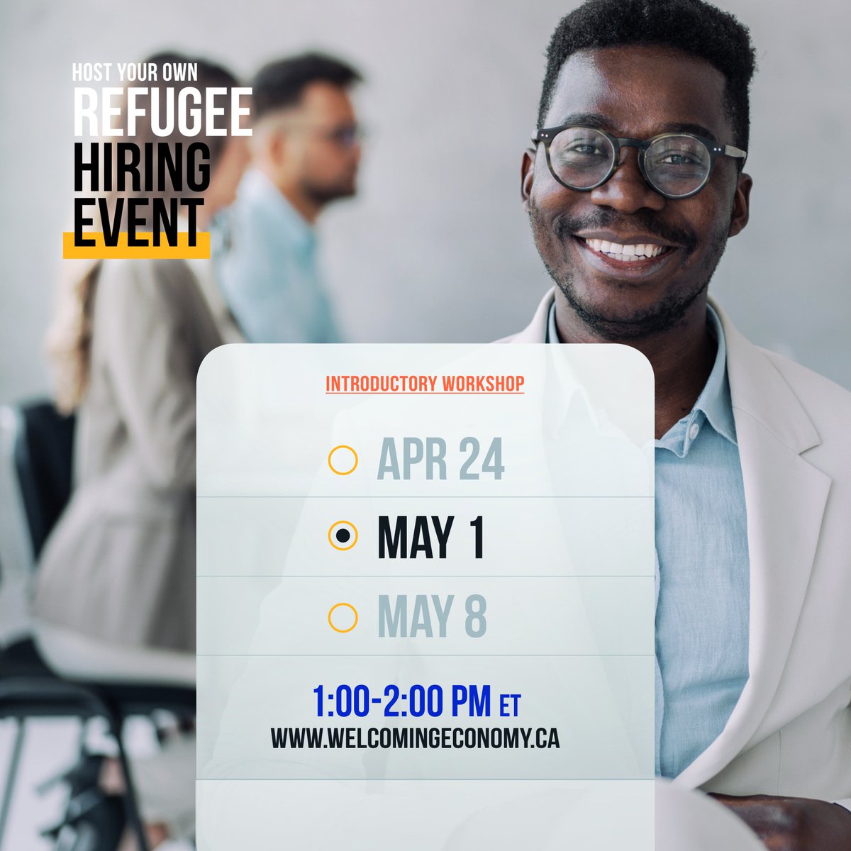 Get insights on planning a Refugee Hiring Event, with step-by-step lessons, informal coaching, and downloadable resources in this Introductory Workshop by #WelcomingEconomy! Register: bit.ly/we-training-20… #RefugeesWelcome #WithRefugees