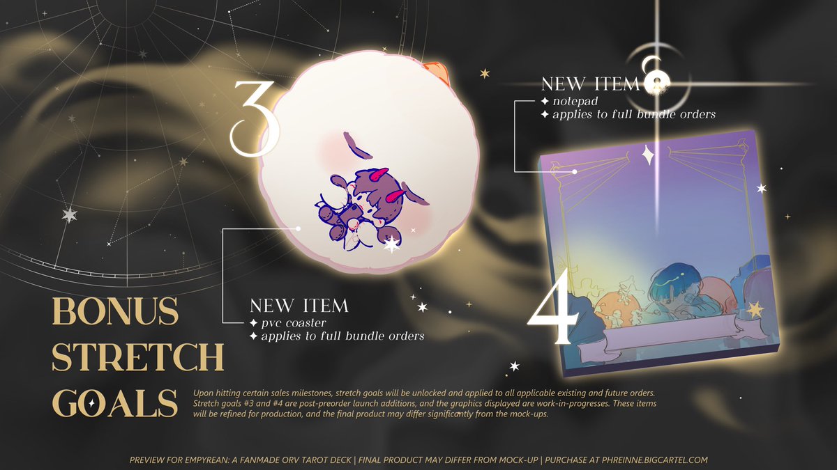 💫 BONUS STRETCH GOAL UNLOCKED 4 ✦ NOTEPAD by @wintrchu Thank you all so much for the support you’ve shown for EMPYREAN—the dreamiest little notepad by Laur has been unlocked! This item will be added to all bundle orders.