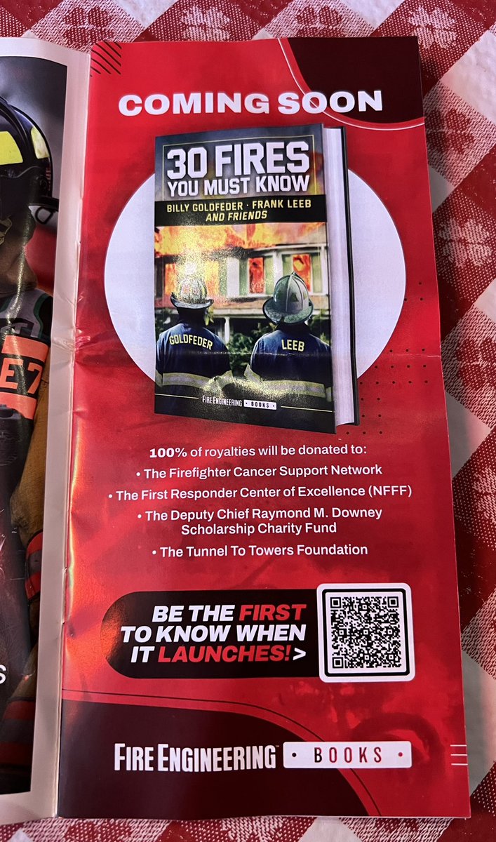 30 FIRES YOU MUST KNOW: early Fall 2024. 30 chapters w/intros, story/facts from those connected to the fire, lesson plan to train your members on the fire , a QR code to reports, videos & related website. From @fireengineering . @FCSNnational @1stresponderctr @Tunnel2Towers