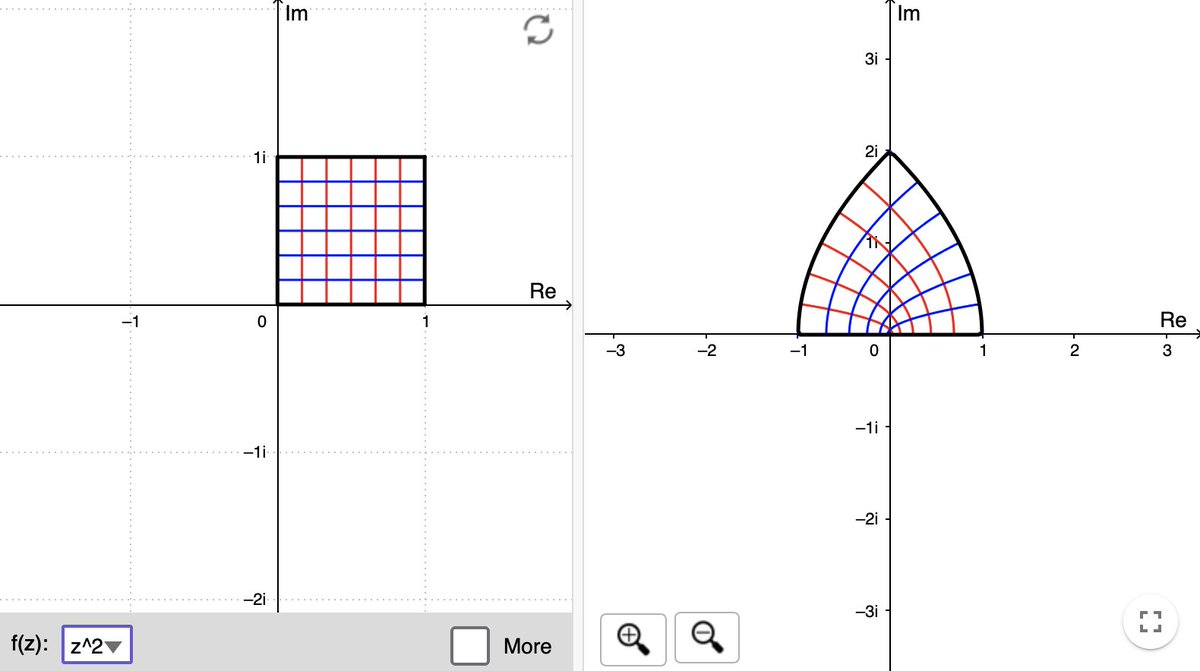 jcponcemath's tweet photo. Explore complex functions as mappings: 

https://t.co/jlHYMrEDTq

#opensource #geogebra #complex #functions #mappings #mathematics https://t.co/bbOpFYX33i