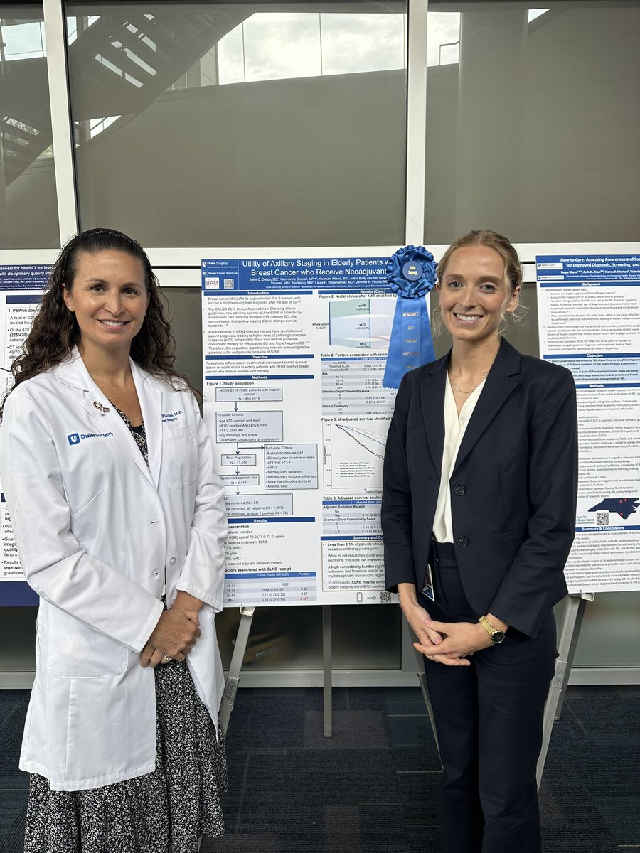So proud of <a href="/DukeMedSchool/">Duke University School of Medicine</a> M3s <a href="/KoumaniN/">Koumani Ntowe</a> and <a href="/julietcdalton/">Juliet Dalton</a> for their excellent presentations at <a href="/DukeSurgery/">Duke Surgery</a> Research Day!! 👏👏👏👏