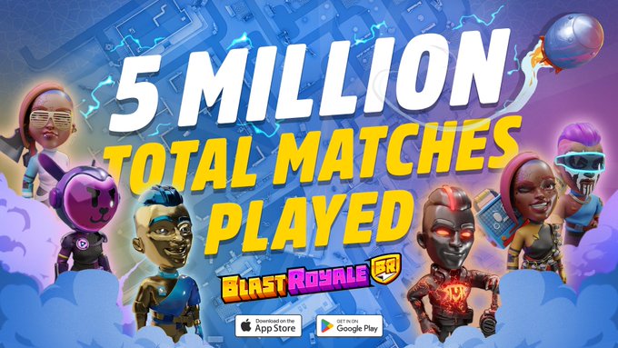 5 million total matches have been played since @blastroyale's launch. Season 9 is coming soon with some new surprises.