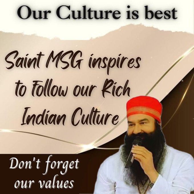 To survive the values of our Indian Culture, Saint Dr MSG initiated BLESS campaign. Under which millions of people start their day by touching the feet of the elders and get #Blessings in return. Indian Culture Saint Dr MSG Insan