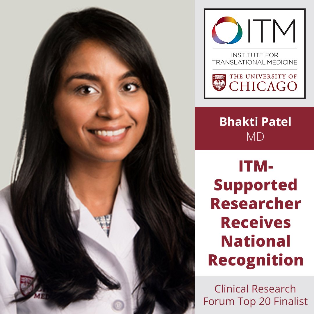 Exciting news! Congratulations to Bhakti Patel, MD, for leading a study that made it as a Clinical Research Forum Top 20 finalist! 

Tap the link to learn more! chicagoitm.org/itm-supported-…

#CTSAProgram #BrainFog #ICU