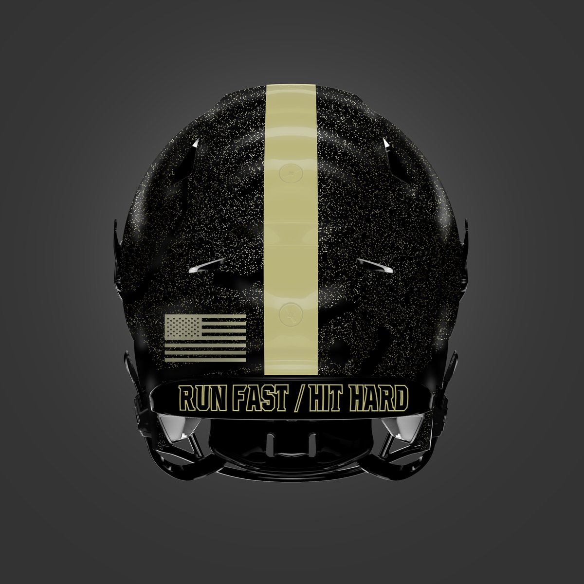 New look #⃣2⃣7⃣ for the '24 season; the Lee's Summit Tigers! A clean, classic design elevated with the details. Gold chrome decals, gold flake on the shells, and chrome bumper decals and US flags. Big thanks to new HC Todd Miller and the Tigers for choosing @417helmets!