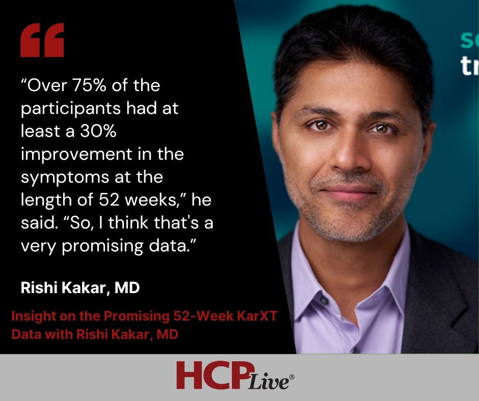 Check out an interview with one of the lead investigators of the #EMERGENT trials, Rishi Kakar, MD, who discussed the promising 52-week data of #KarXT. hcplive.com/view/insight-o…