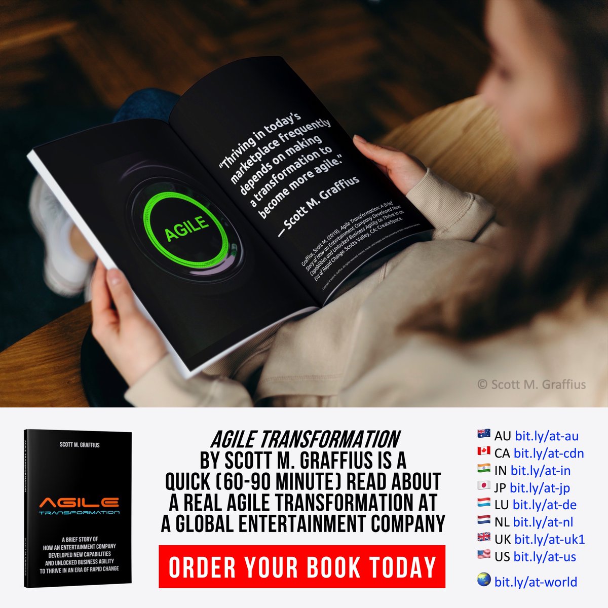“Thriving in today’s marketplace frequently depends on making a transformation to become more agile.” — Scott M. Graffius, Agile Transformation Order your #AgileTransformationBook today: 🇺🇸 bit.ly/at-us 🇬🇧 bit.ly/at-uk1 🌍 bit.ly/at-world #Agile
