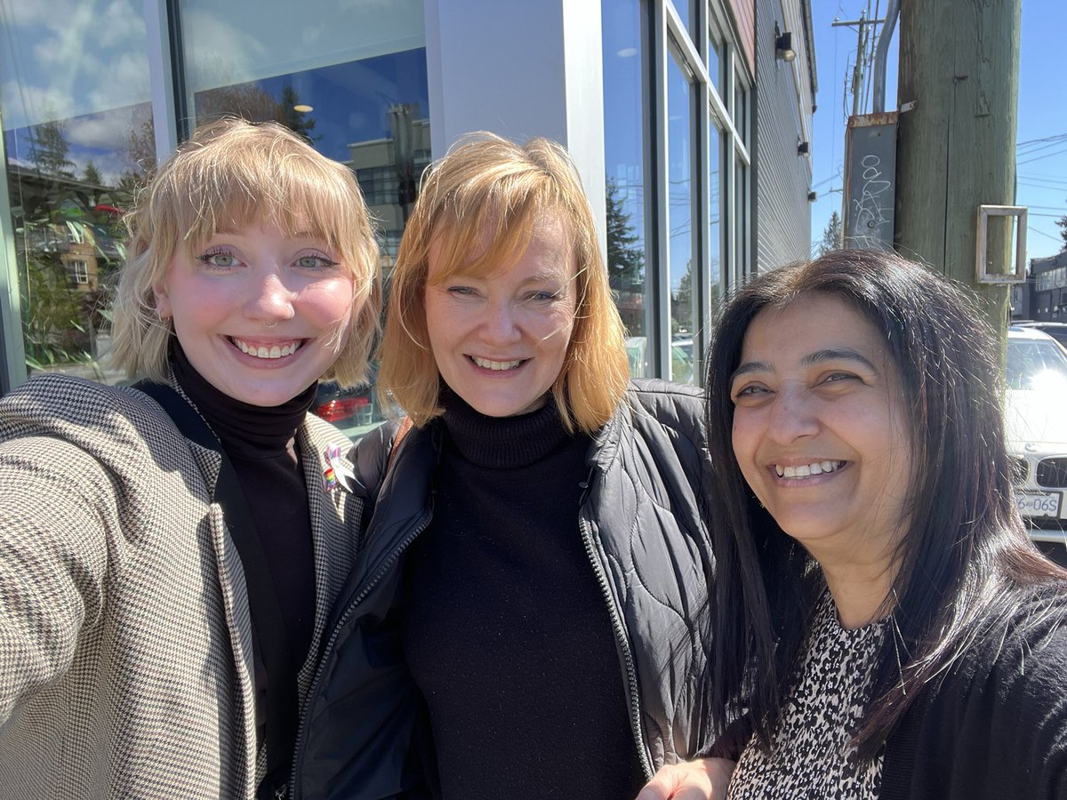 It was great to meet with MLA @KirkpatrickWVC and Sloane - Intern at @BCLegislature as they connect with constituents in her riding. I was happy to share about my role as a @NVSD44 Trustee, community volunteer with various organizations on north shore and advocacy for Autism.