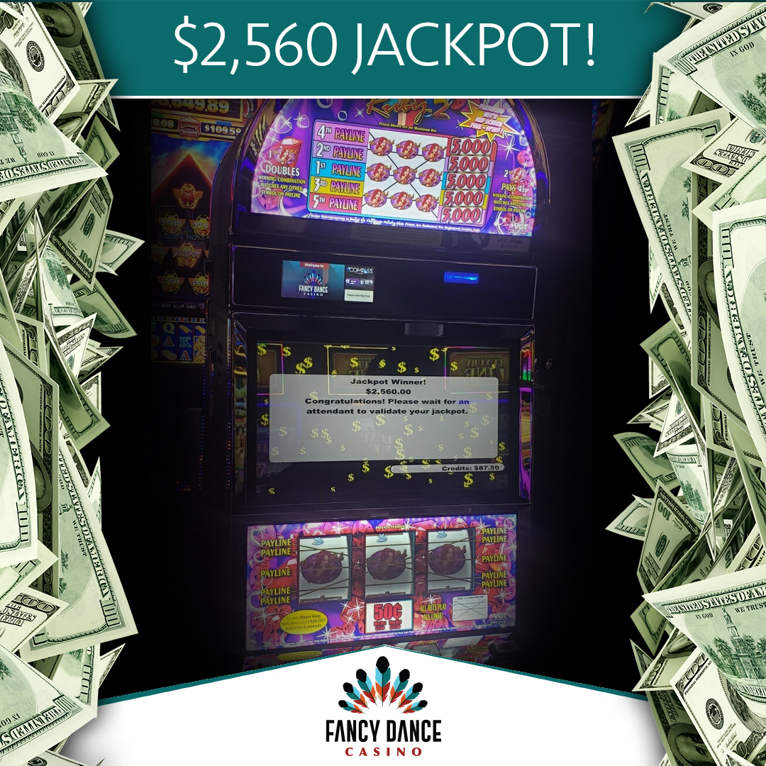 #Congratulations to our $2,560 #Jackpot #Winner on #HotRedRuby2! 🔥

Come out & play--#jackpots hit every day!

#fancydance #fancydancecasino #casino #congrats #getfancy #hotredruby #oklahoma #ponca #redhot #redruby #ruby #slots #slotwin #stayfancy #wherewinnersdance #win