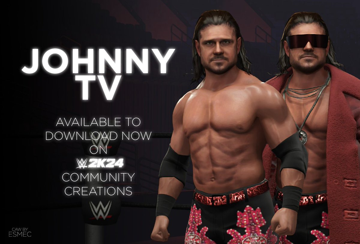 #WWE2K24 @TheRealMorrison caw are now available to download on cc. 
Use search tag #ESMEC

#JohnnyTV #JohnnyElite #JohnMorrison #JohnHennigan or whatever you want to call it