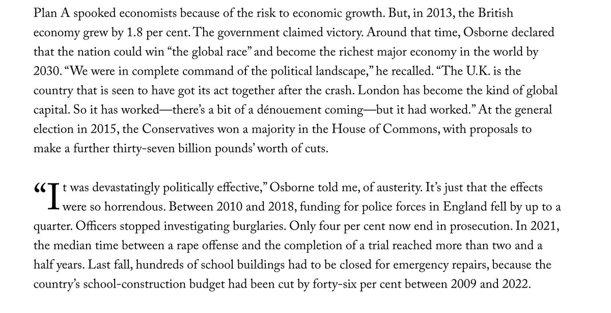 Terrific article by <a href="/samknightwrites/">Sam Knight</a> about what happened when Britain rapidly slashed public services in the name of austerity. A fleeting growth spurt followed by deep decline and dysfunction that's hard to reverse.    
newyorker.com/magazine/2024/…