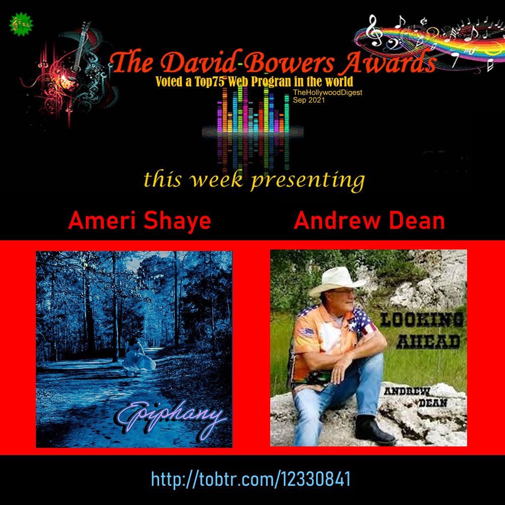 Ameri Shaye and Andrew Dean guest on this week's award-winning TheDavidBowersAwards on #BlogTalkRadio or wherever you get podcasts buff.ly/4d3cWis #indiemusic #goodpods #googlepodcasts #iheartradio