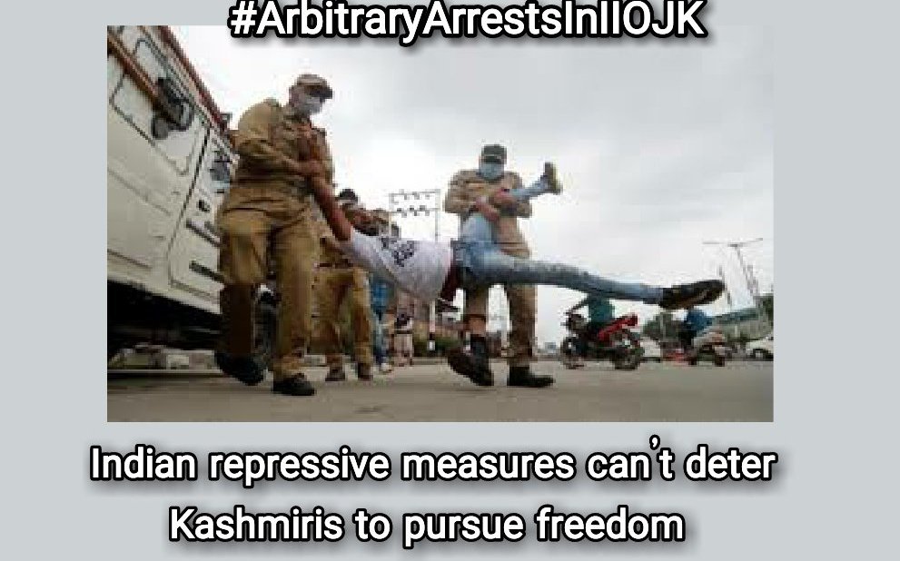 #ArbitraryArrestsInIIOJK
In its fresh arrest spree, Indian police arrested at least 8 persons in Baramulla