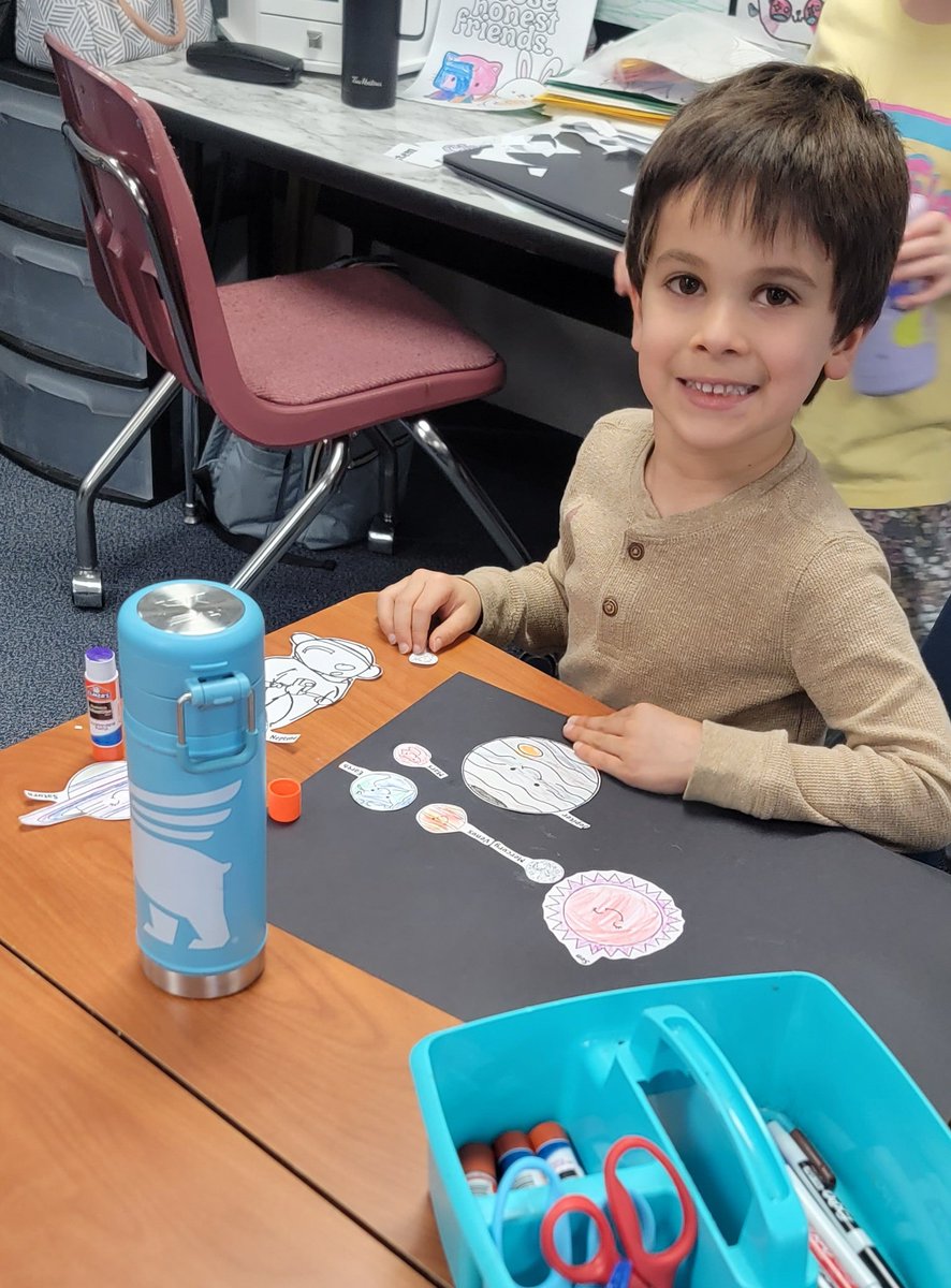 Our kindergarners are over the moon about learning about space! From galaxies to black holes, their curiosity knows no bounds. @RuckerRocks