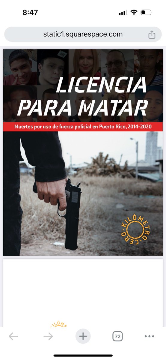 Lo dijo <a href="/Kilometro0PR/">Kilómetro Cero</a> en 2021: La Policía de Puerto Rico tiene licencia para matar. Pero eso no nos va a detener. Nuestra lucha es grande, es valiente y trascendente y vamos a seguir documentando, analizando, abogando, acompañando. #EjecucionExtrajudicial #OtraSeguridadPublica