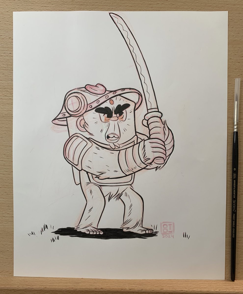 brianhtaylor's tweet photo. Drew myself a SamuraiSquatch to help counter all the madness in this life. Inked him with a brush, because its line is sure and true.
#inking #sasquatch https://t.co/rza1Ct8l05