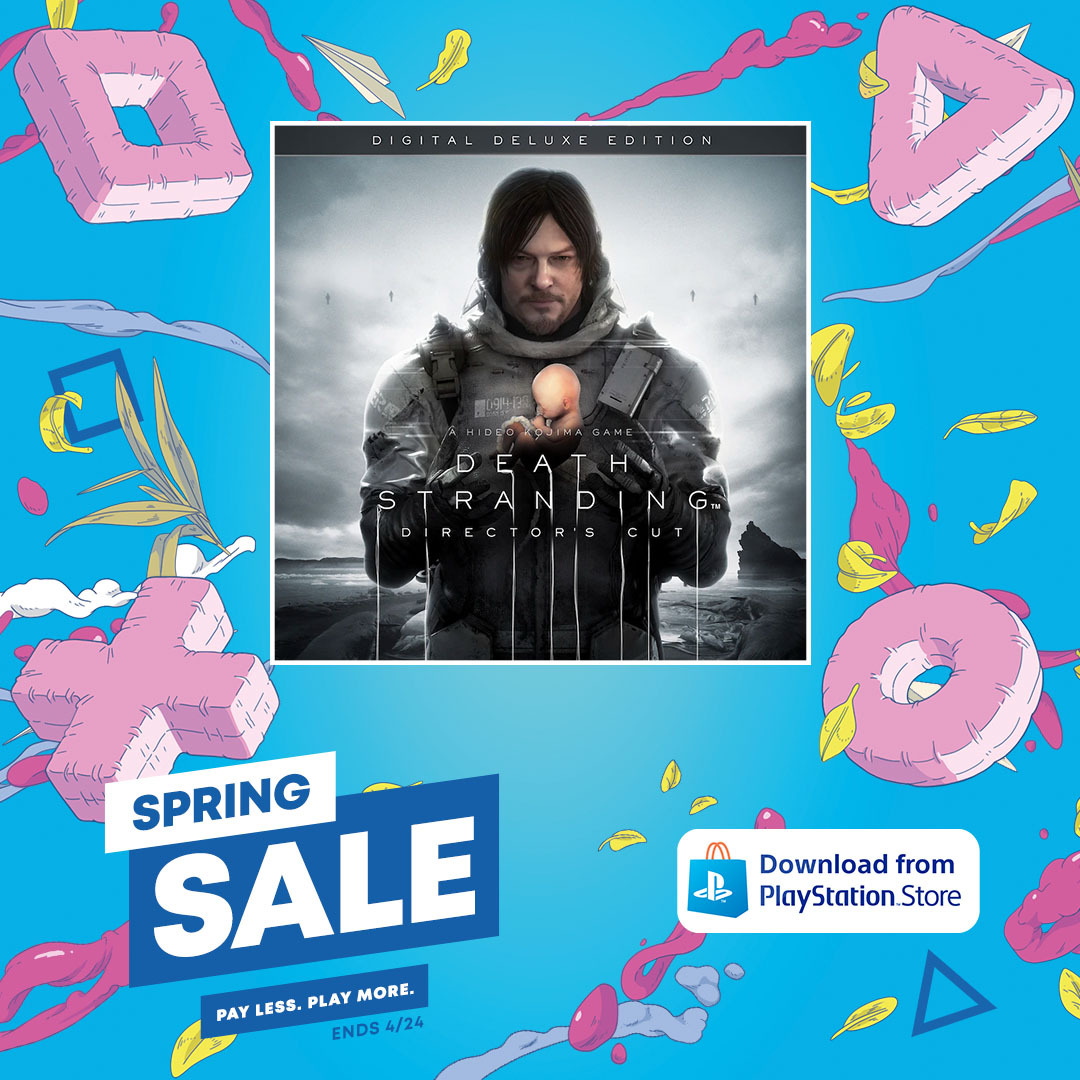 【🛒SALE INFO🛒】 #PSStore Spring Sale Get great deals on #DeathStranding Director's Cut Digital Deluxe Edition 🌈🦀🐟🐋☔🌱👻🌪️💀👶👍 👇Check out the store👇 store.playstation.com/concept/234585 #DeathStranding