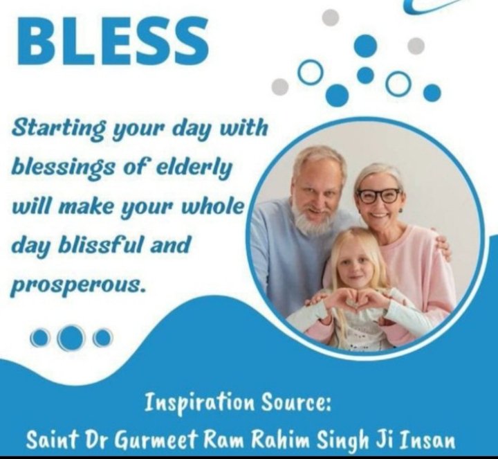 To strengthen roots&revitalize cultural norms in children,Saint Dr MSG initiated BLESS Campaign,under which millions of people start their day by touching feet of elders early in the morning&get #Blessings in return.