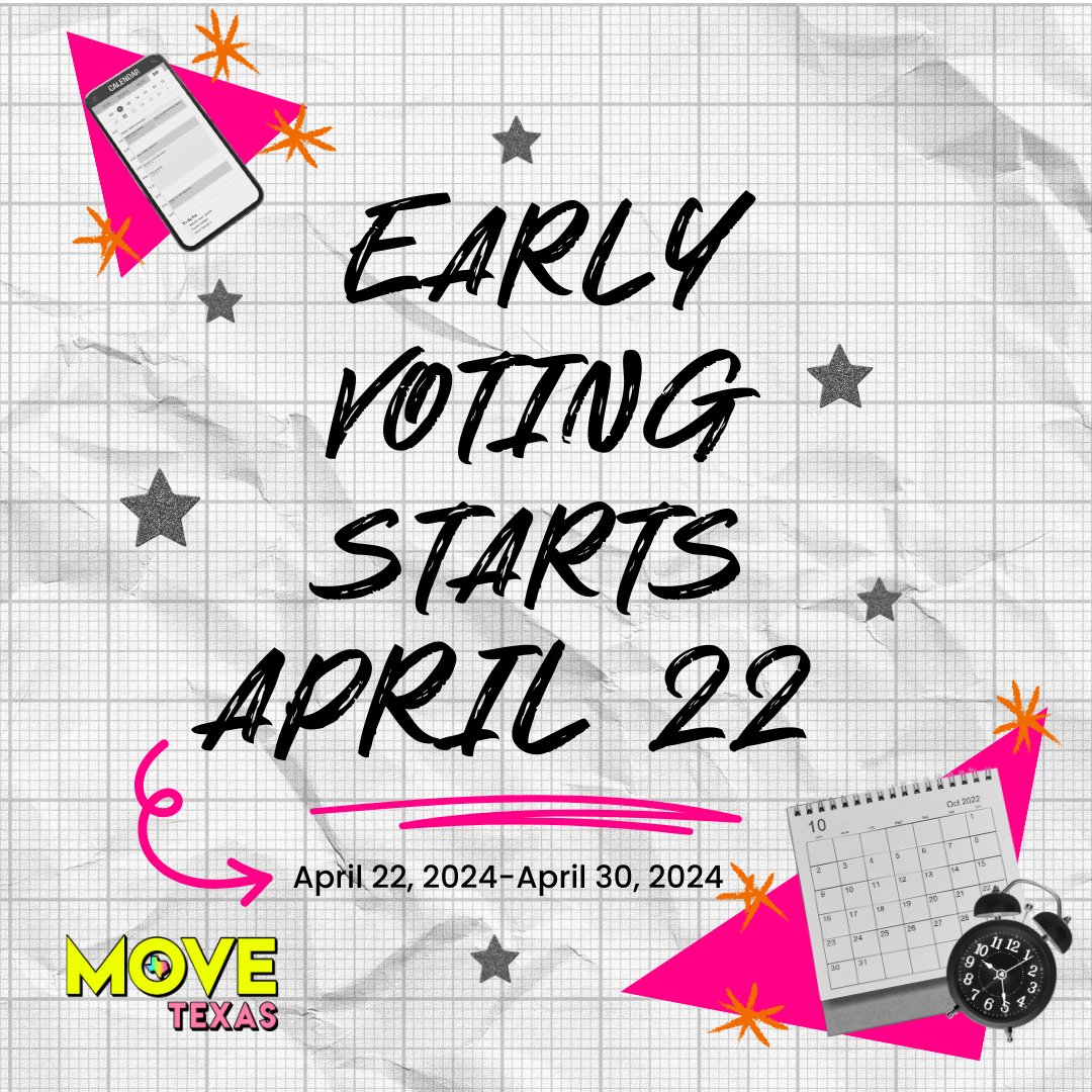 Ready to make your voice heard? Early voting starts April 22nd-30th, Election Day is on May 4th. To see what's on your ballot, check out Vote411.org .𖥔 ݁ ˖ Let's come out and vote, because Texas are worth more! 𓆙𓃗♡