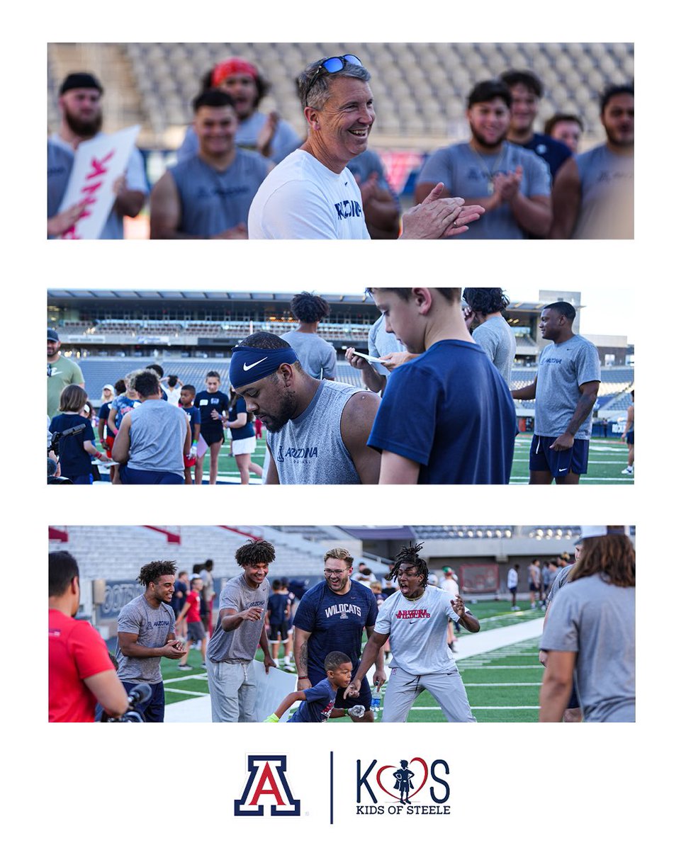 ArizonaFBall's tweet photo. Had a blast with the Kids Of Steele!

Thank you for coming out to Arizona Stadium for some Football &amp; Fun!🏈 https://t.co/Czml3llQCl