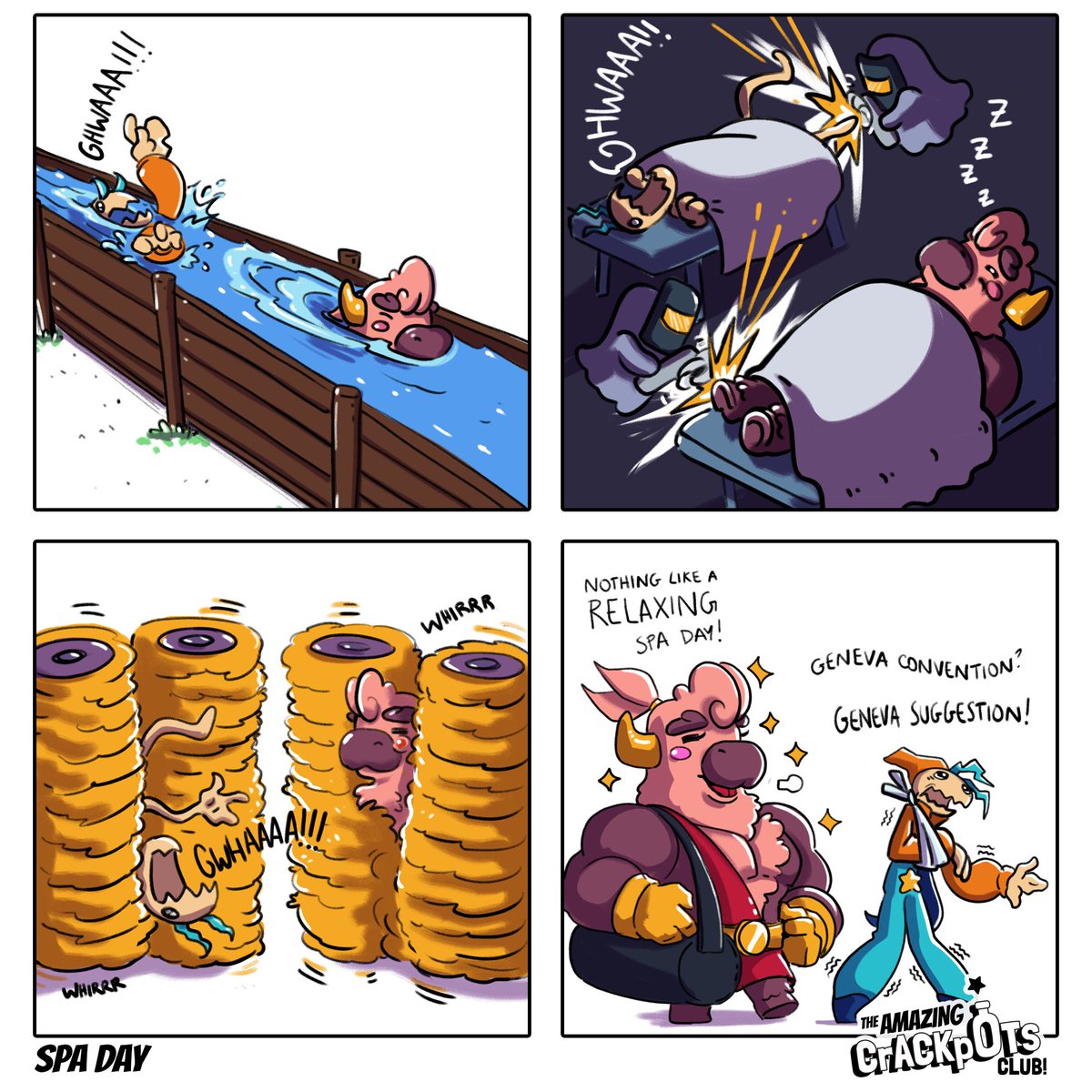 astrobardgames's tweet image. Spa Day ✨🥰#webcomic #crackpots