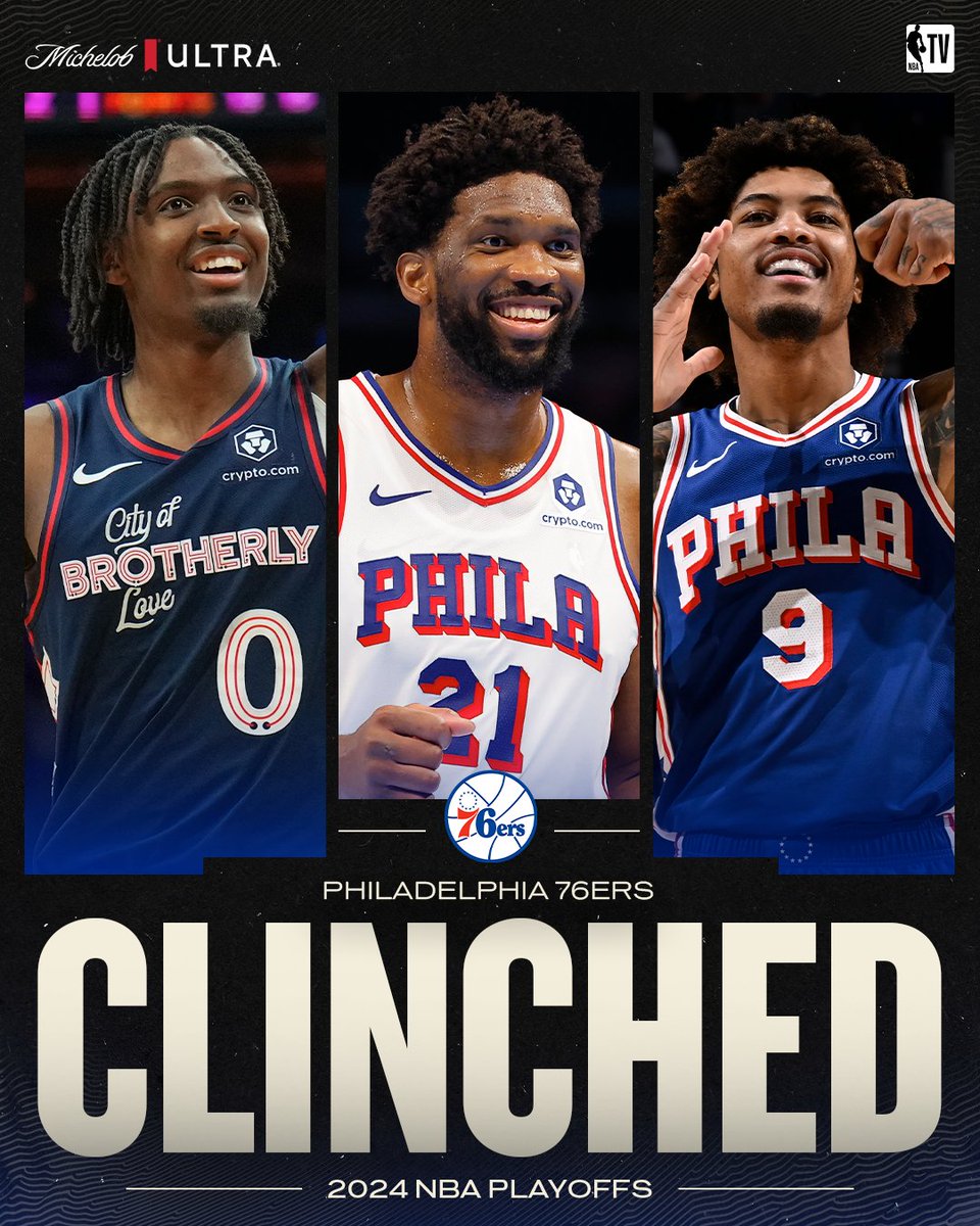 PLAYOFFS CLINCHED 🔒 The @sixers officially clinch the #7 seed in the East!