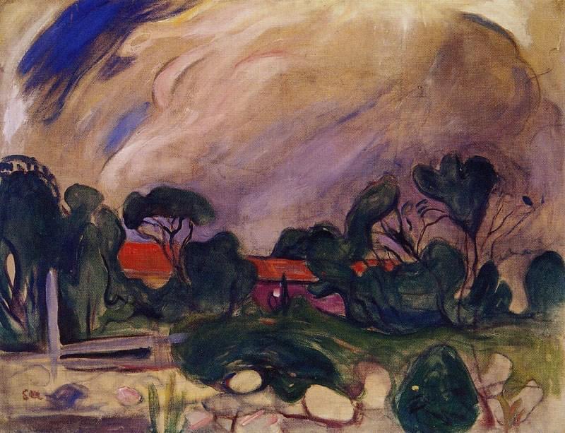 And now for something completely different.. Stormy Landscape,1902-03. Edvard Munch (Norwegian,1863-1944).