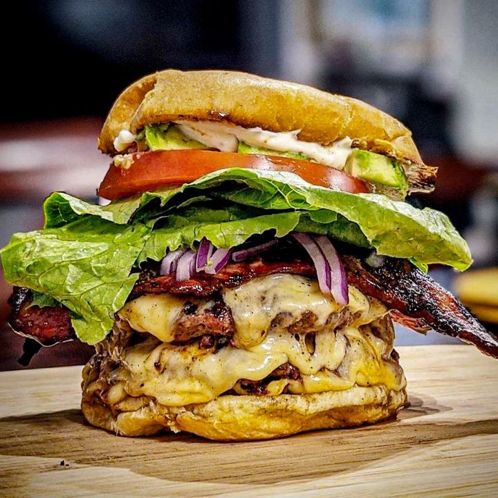 'Fired up the YS640 and decided to keep it 'nice and simple' with some triple bacon cheeseburgers! This time we decided to switch it up with bacon, avocado and gouda for something a different.' . yodersmokers.com/pellet/ . 📸 Brimstone BBQ bit.ly/3evJ8go . #yodersmokers