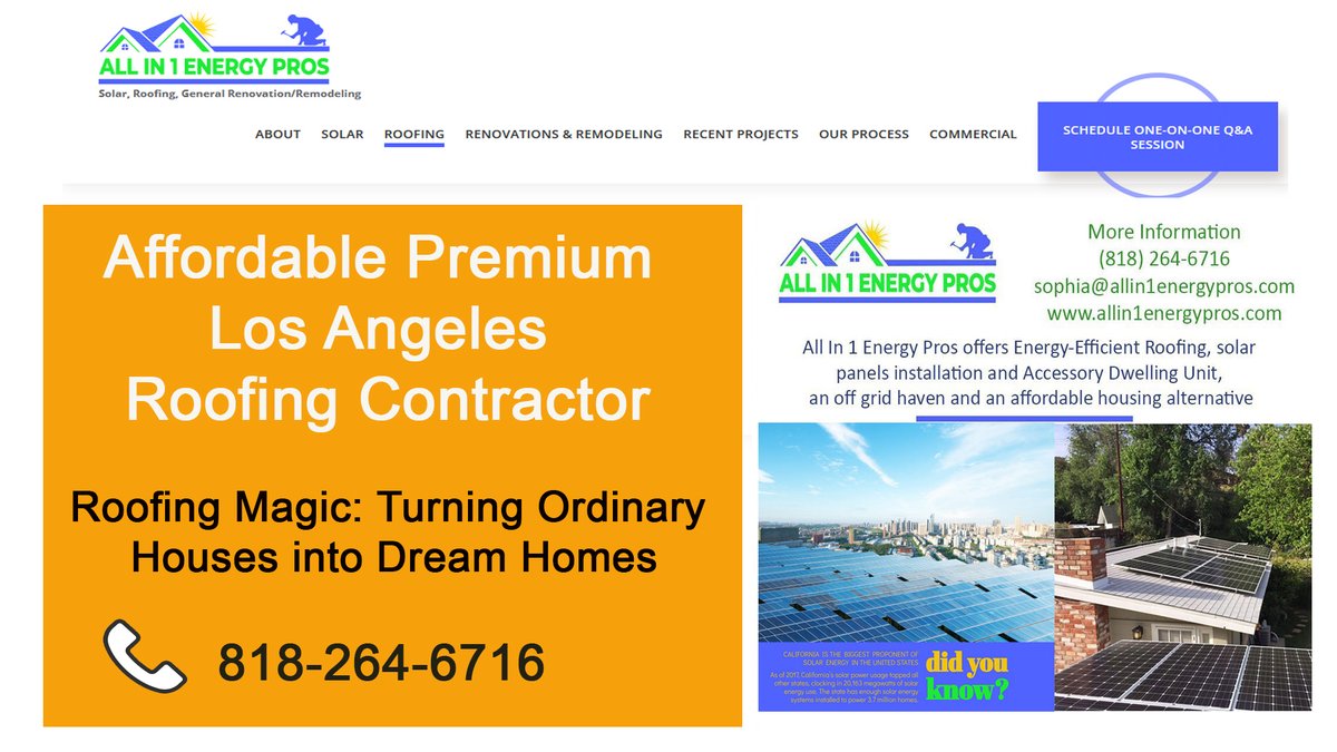 ALL IN 1 #ENERGY PROS is dedicated to providing exceptional customer service while offering the highest quality #solarpanel system design, installation:  allin1energypros.com/solar-panel-in… 

linkedin.com/pulse/benefits…

#WalnutCreek #Danville #SanRamon #Eastbay #SanFrancisco #Oakland #Alameda