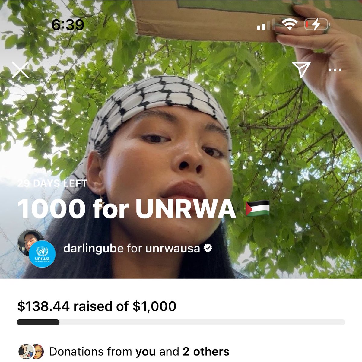 i started a small fundraiser for UNRWA on my ig if anyone wants to contribute!
