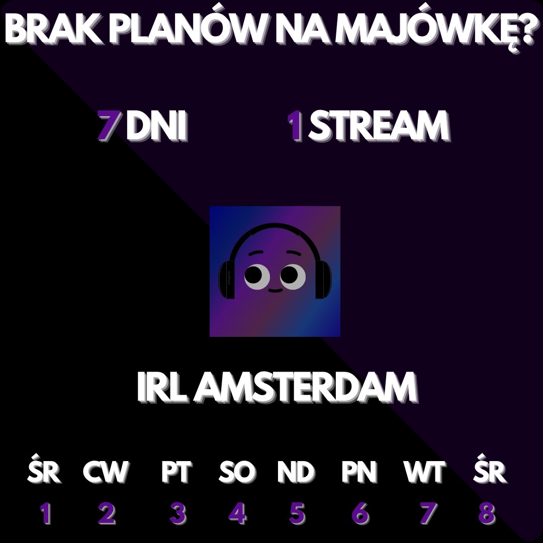 MGZ_Bright's tweet photo. 7 DNI 1 STREAM!

Spędź majówkę w Amsterdamie! Nocne Spanie, Drunk Stream'y, Podróże, Centrum Holenderskiego Airsoftu, i wiele więcej! Stream roku? Zdecydowanie!

01.05 10:00 - https://t.co/KXJbsOAHVm

Więcej informacji - https://t.co/K3fwqAe5S3

#IRL #twitch #Polski #majowka2024 https://t.co/sw1A2ExMhV