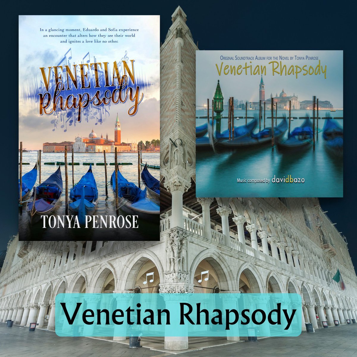 Time travel with Sofia and Eduardo as they discover their love has a history and destiny. 📘🎵📘🎵VENETIAN RHAPSODY🎵📘🎵📘 Imagined by Tonya Penrose and David Bazo 🎵davidbazo.bandcamp.com 📘mybook.to/YzPYEgl #RomCom #music