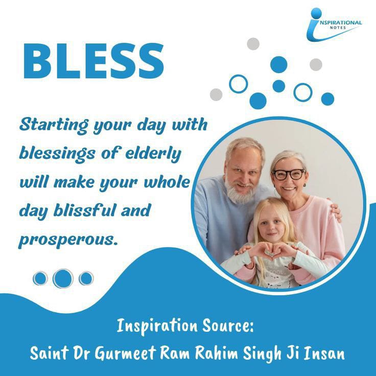 The current generation tends to underestimate the importance of Indian Culture. Saint Dr. MSG started the BLESS campaign, advocating for starting the day by seeking blessings from elders and parents, fostering love and divine #Blessings.