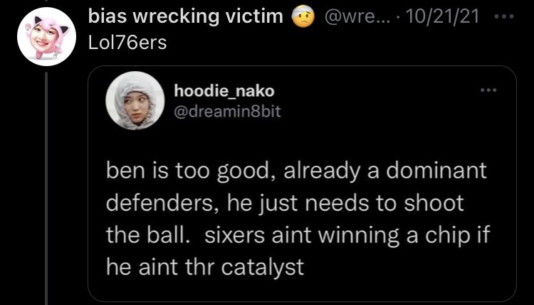 wreckedtwice's tweet photo. KNICKS VS 76ERS
@wreckedtwice @hoodienako
🥰 🤢
A BATTLE OF WIZTWITS GREATEST HATERS FOR THE 1ST ROUND
STAY TUNED FOR THIS YEARS IZ*BOWL
#NewYorkForever https://t.co/n4iwsyGDgd
