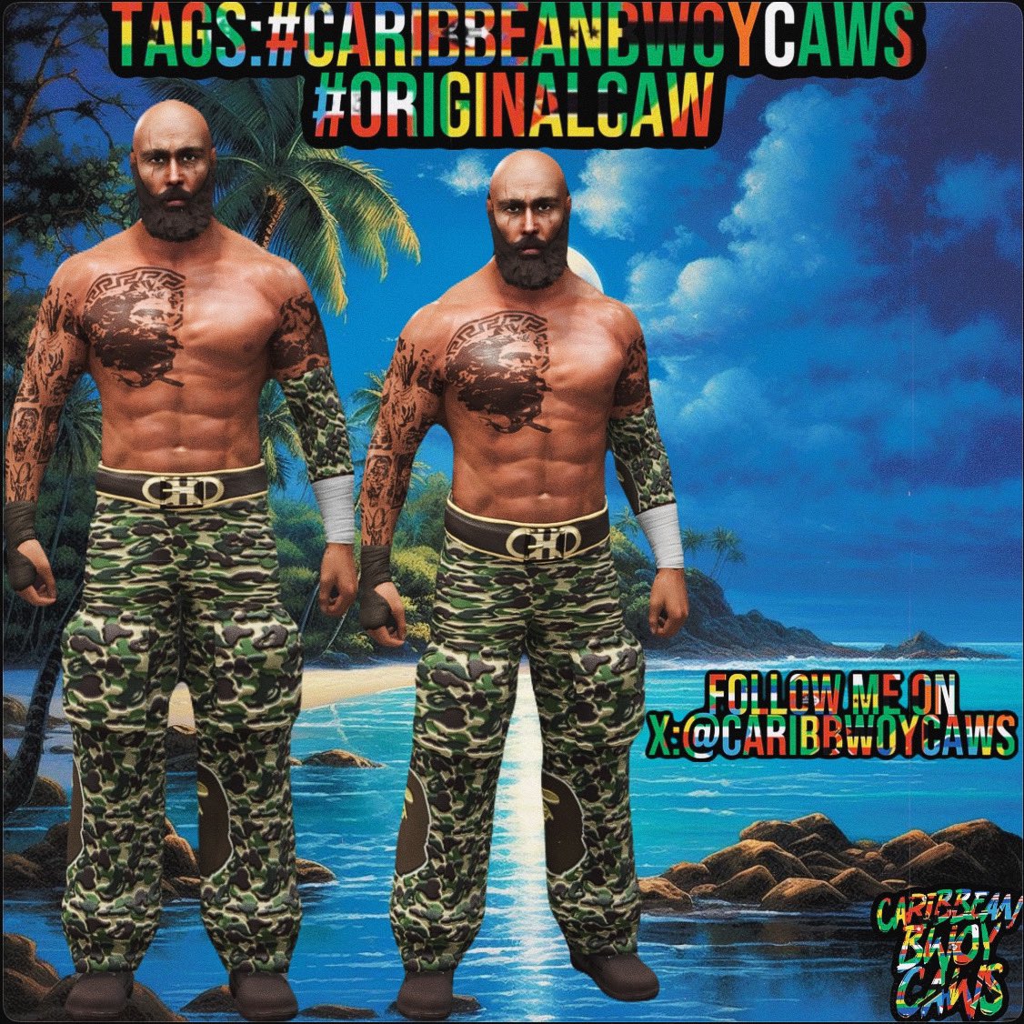 UPLOADED 3 OF MY ORIGINAL CAWS ON CC, THEIR ALL NOW AVAILABLE TO DOWNLOAD.

1.LUCAS AUBREY
2.JAY OSMOSIS
3.JACK OXX

ALL 3 COMES WITH CUSTOM MOVESET,ENTRANCE & TATTOOS BY ME, SHOUTOUT @TrapHouseCaws FOR THE TIMBALANDS ON JACK. 

TAGS ARE #CARIBBEANBWOYCAWS #CBC #ORIGINALCAW