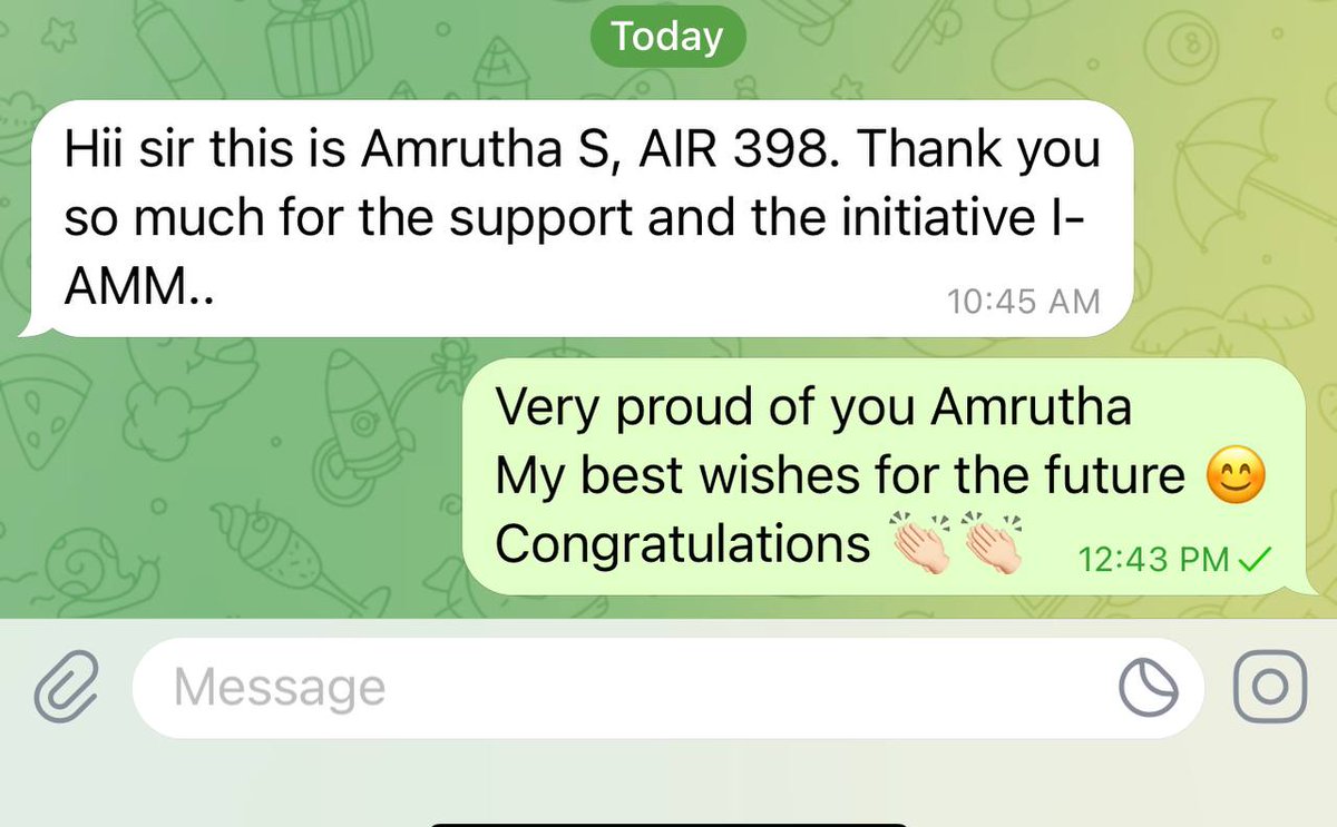 Really proud of my i-AMM (Advanced Mains Masterclass) students. They came, they worked &amp; they conquered. 
They believed in me &amp; the program which was one of a kind launched first time in the country. I'm deeply grateful.

Next milestone: iAMM students in top 10.
#upscresult2023