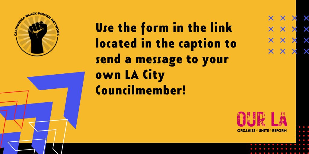 OUR LA is demanding critical reforms make it on the 2024 November ballot to realize a more racially equitable LA. Click the link to send a message to your own LA City Councilmember! laforward.org/our-la