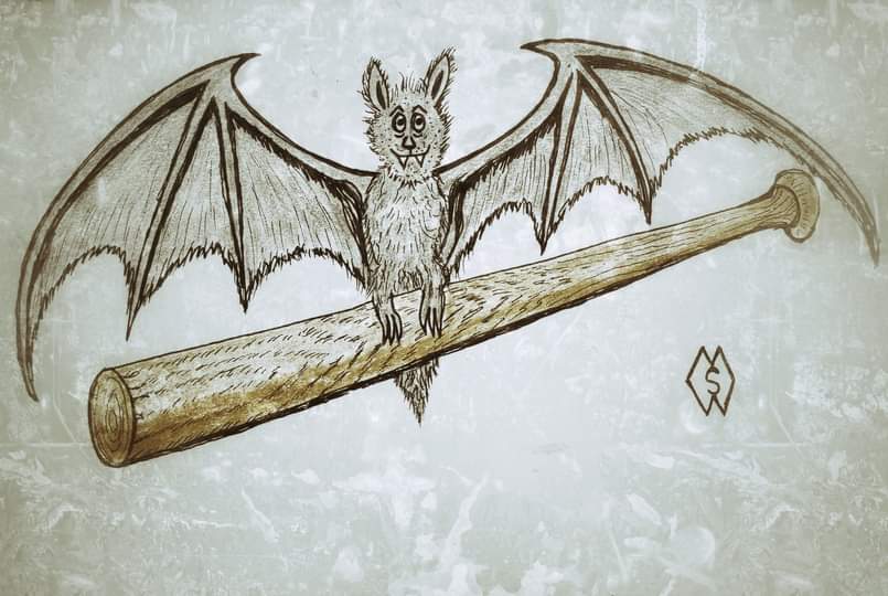MattStarrFineA1's tweet image. April 17th is International Bat Appreciation Day. This is my drawing of a bat on a baseball bat. It can also be seen as a logo for a baseball team called the “bats.”    redbubble.com/shop/ap/127924…
#mattstarrfineart #gift #giftideas #tshirts  #art #bat #bats #animal #baseball #draw