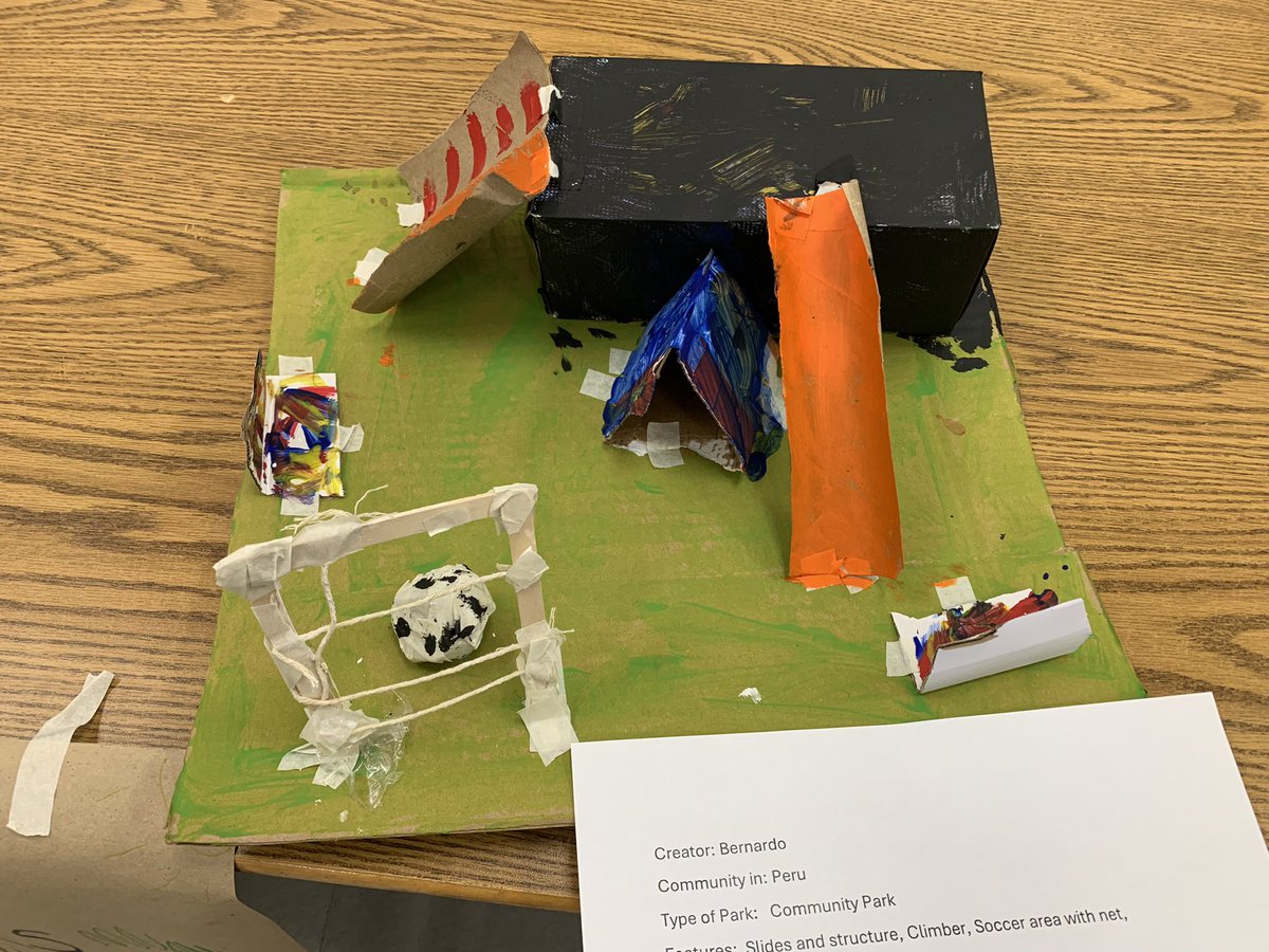 LysMasc's tweet photo. We had a great day sharing our creations with friends and family! We took recyclable material and turned them into models of community parks! 🌎🌲 https://t.co/HWiJbwnGCH
