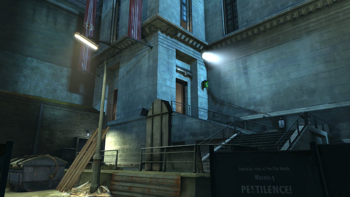 JustinAndyReeve's tweet photo. Dishonored is all about the bins. https://t.co/R3bcKxgz66