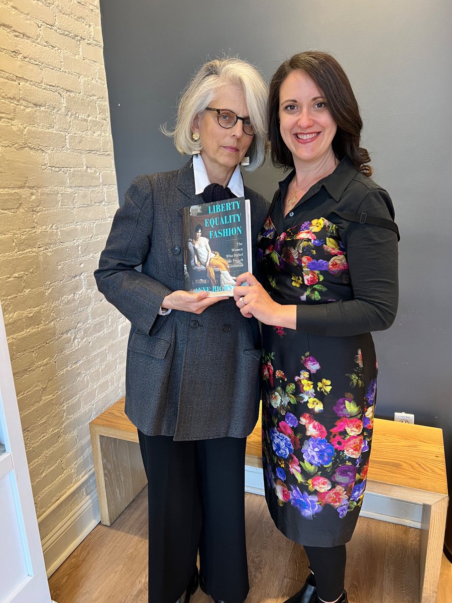 Loved joining my fellow @RadInstitute Fellow, Anne Higonnet, to celebrate her book release in NYC. Liberty, Equality, Fashion follows three fashion influencers who rose to fame during the French Revolution. It is a beautiful book 💗 @wwnorton wwnorton.com/books/97803938…