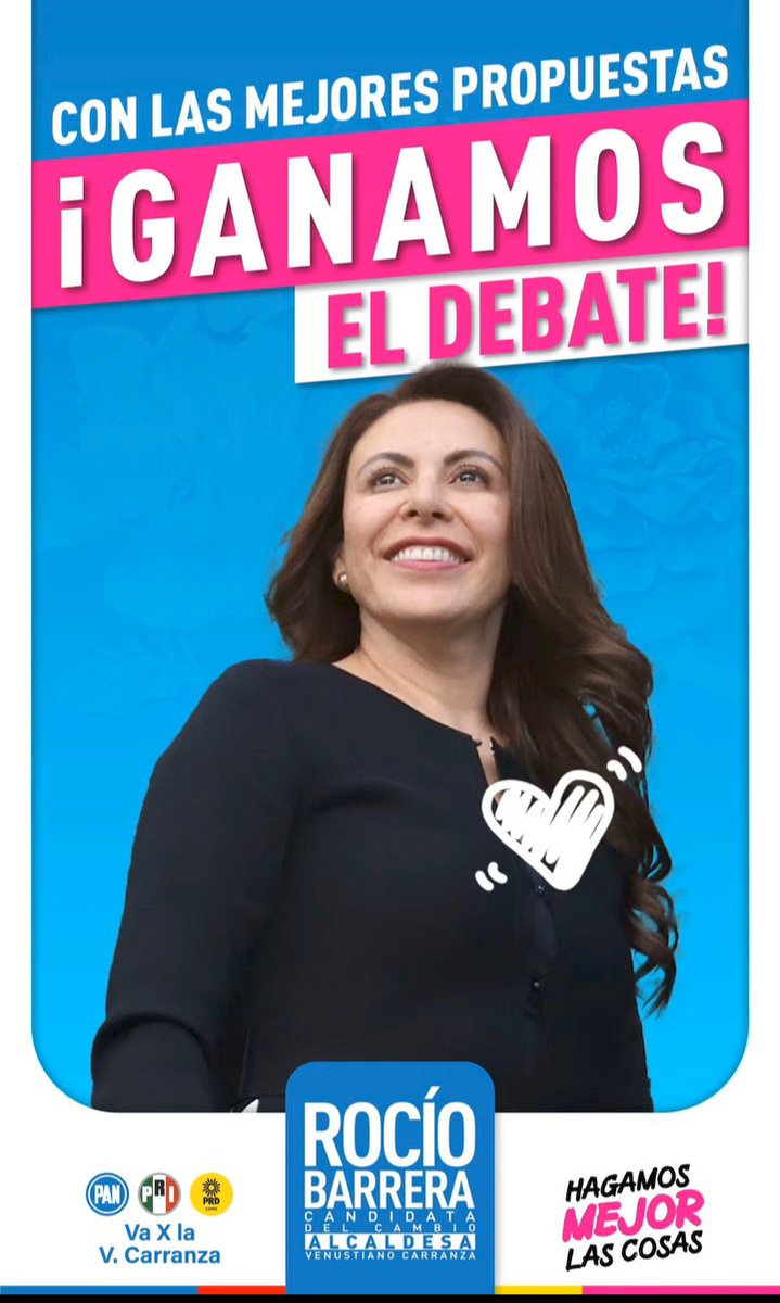 goshec67's tweet photo. Ganó la #Democracia, ganó la #preparación, #honestidad y la #congruencia
#VenustianoCarranza tendrá a la mejor #Alcadesa. @Rocio_BarreraB
Demostró #experiencia
Huyó la candidata oficial @evelyn_parraA, su jefe @julioc_moreno no le autorizó asistir. #Miedo e #incompetencia. https://t.co/rZ8UrzVrjE