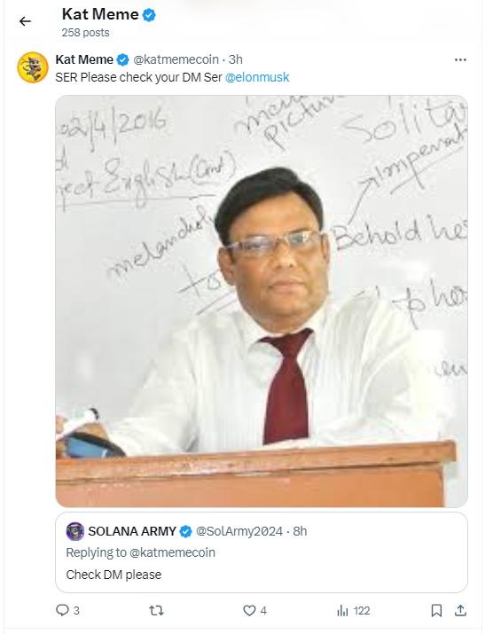 katmemecoin's tweet photo. Please Elon parody sir not the real one sir. We all know how much better the parody is anyway... 

@ElonMuskPDA @elonmusk https://t.co/W005SPAFvq