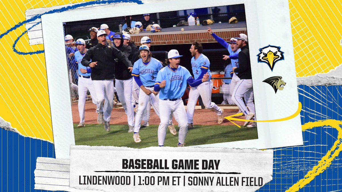 🦅GAME DAY🦅 @MSUEaglesBsball vs. Lindenwood 📍Morehead, KY 🏟️Sonny Allen Field 🕔1:00 PM 📺bit.ly/4cTNdZA 📊bit.ly/49GZq0M #SoarHigher