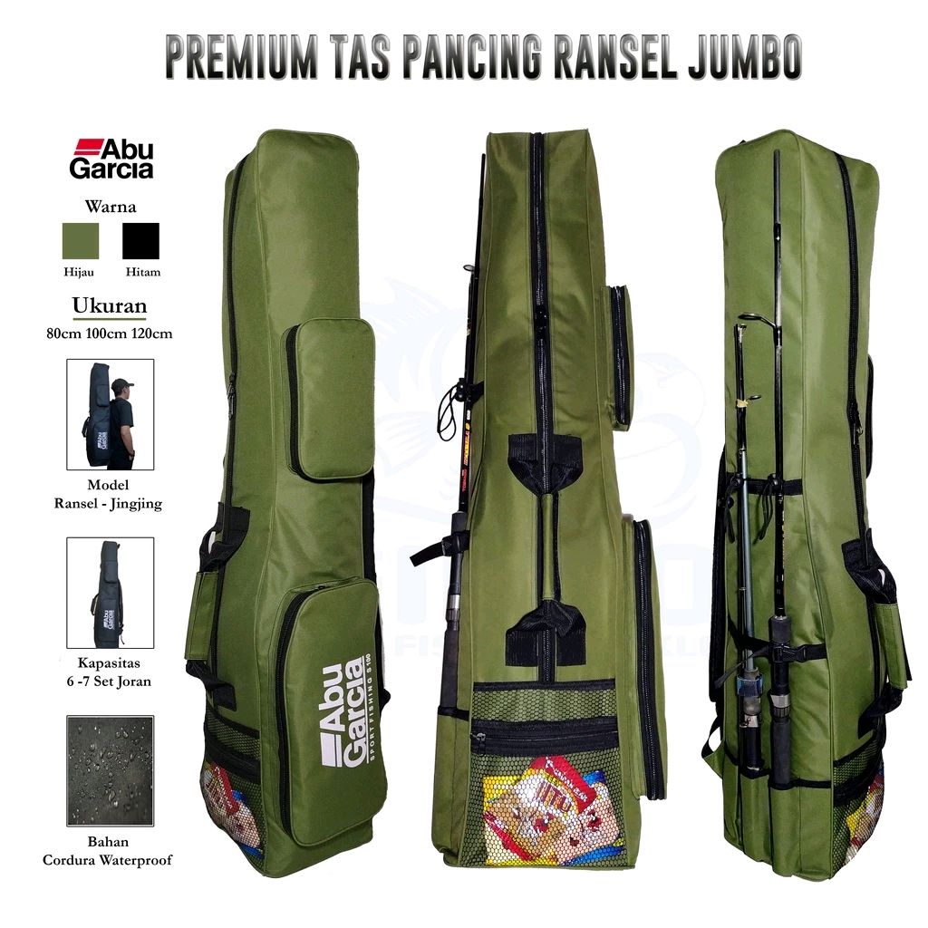 LunaQist's tweet photo. Cek Tas Pancing Ransel Jumbo Abu Garcia Waterproof Ukuran 80cm 100cm 120cm dengan harga Rp85.000. Dapatkan di Shopee sekarang! https://t.co/6DUcPDrnkv https://t.co/ff2usohXP7