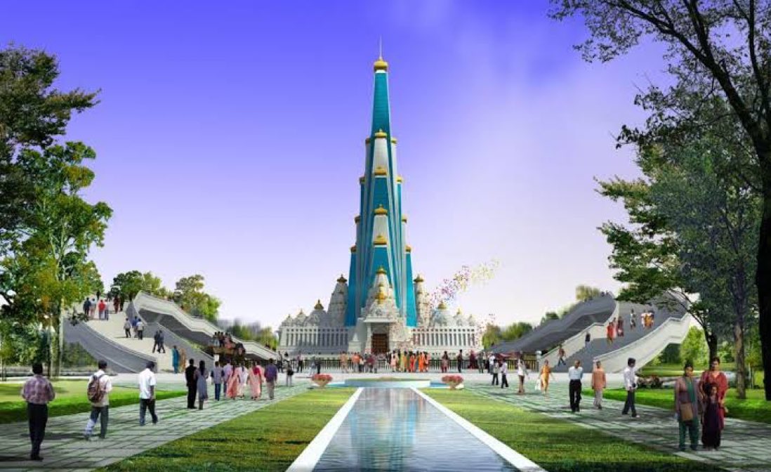 A towering 70-Storey Skyscraper #KrishnaTemple, known As 
#Vrindavanचन्द्रोदयMandir, 
will soon grace the landscape 
of Vrindavan #UttarPradesh.If reports are to go by, this temple is being built 
at an estimated cost of $80 million [₹668.64 crore].