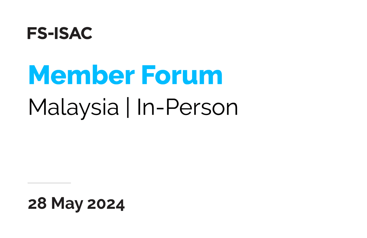 Our next Member Forum in APAC is taking place in Kuala Lumpur, Malaysia! Get the latest on regional threats and cybersecurity directly from your local industry peers. This event is hosted by @EYnews. Register today: bit.ly/3W2cavN