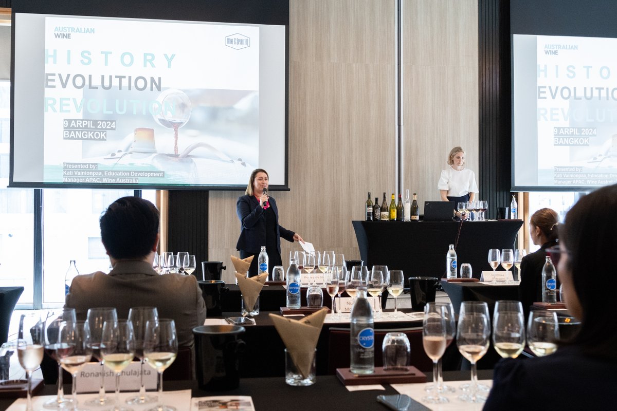 Last week, Wine Australia conducted a ‘History, Evolution, Revolution’ Seminar in Bangkok on Tuesday 9 April for Thai based wine professionals. To learn more about Australian wine, check out Australian Wine Discovered: pulse.ly/ljevfxnppd